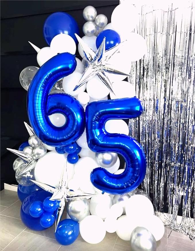 Big Mylar Navy Blue 5 Balloon 40 Inch, 5th Birthday Number Balloon Decorations - Image 5