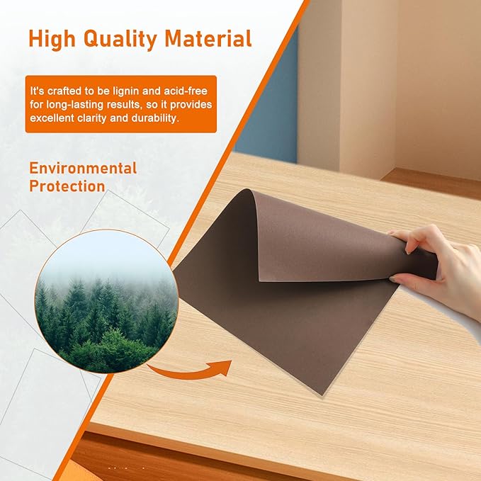 28 Sheets Coffee Color Cardstock 8.5 x 11 Scrapbooking Paper, 92lb Heavyweight - Image 5