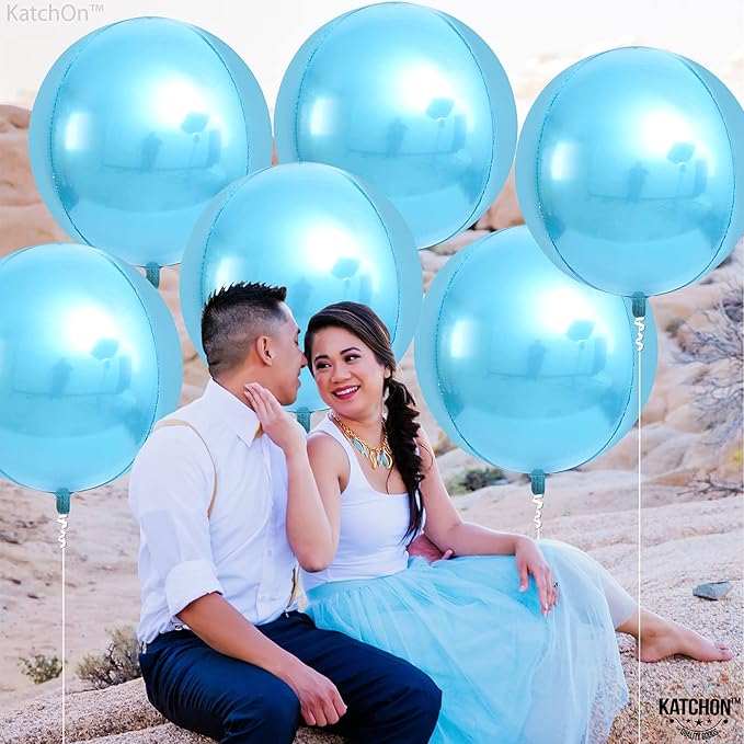 KatchOn, Light Blue Foil Balloons - Image 6