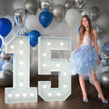 Marquee Numbers 4 Feet Tall Big Light Up Numbers 15th Happy Birthday by Letsmakeitimpressive