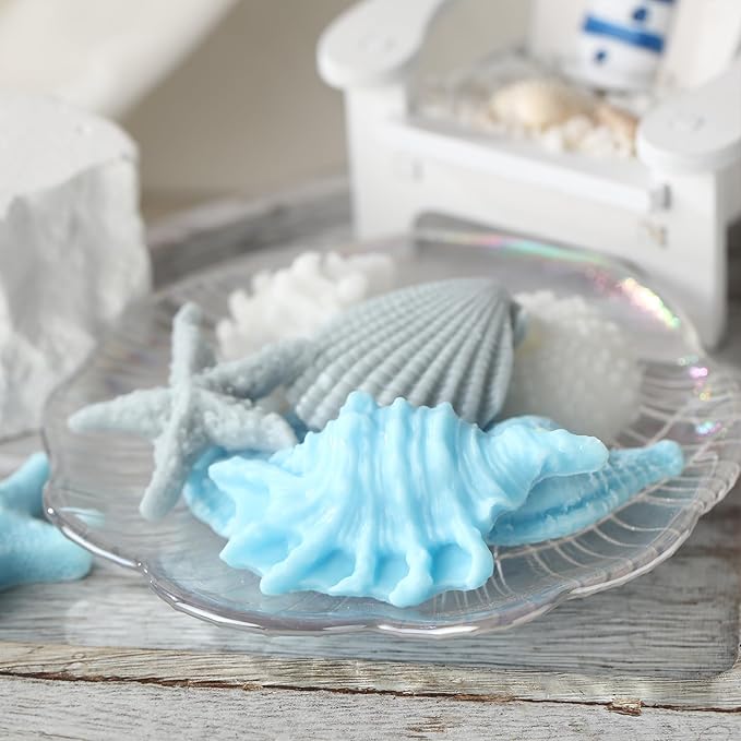 200g Sea Glass Soap Decor Seashell Decorative Soaps - Image 4