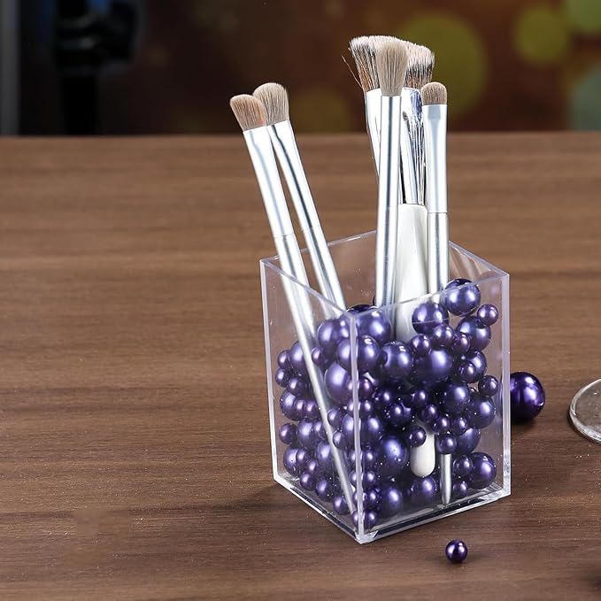 260Pcs Dark Purple Glossy Beads - Image 5