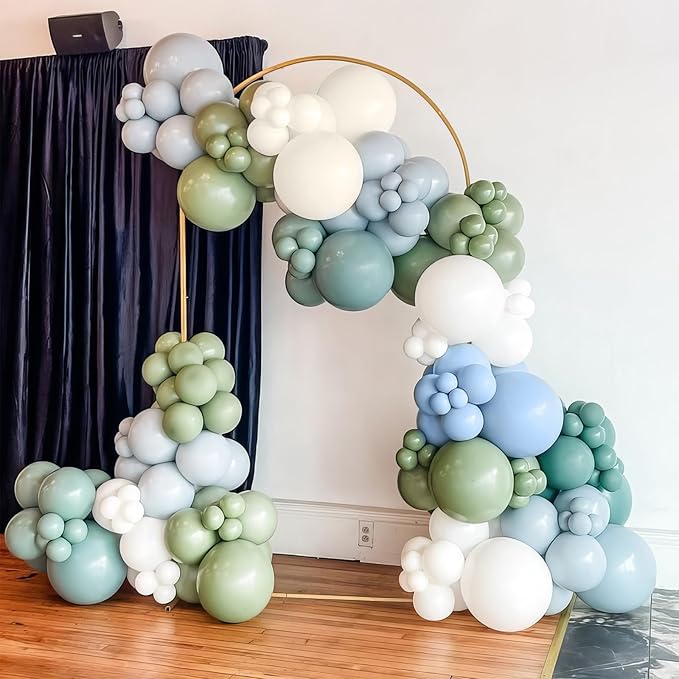 Dusty Blue Green Balloons - Image 6