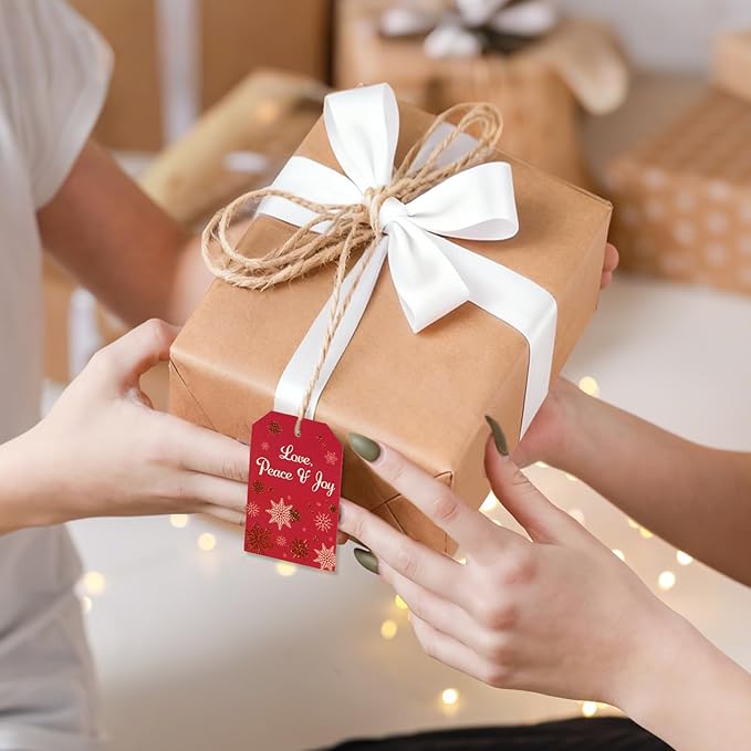 Christmas Gift Tags with String, 6 Styles - Image 9
