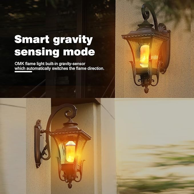 OMK Christmas Flame Effect Light Bulbs LED Fire Light Bulb Flickering Light - Image 5