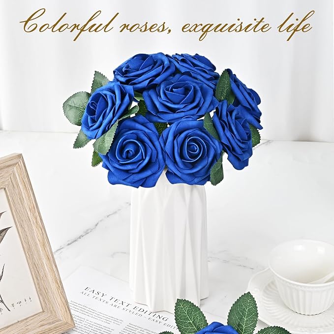 BLEUM CADE 36Pcs Artificial Flowers Fake Roses - Image 5