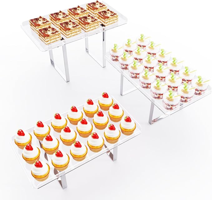 3 Pieces Cupcake Stand Holder, Parties Events - Image 9