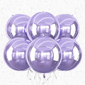 6Pcs Purple Round Foil Balloons, Giant 4D Round Ball Balloon, 22 Inch Metallic by Adorely