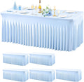 Wish Care 6 Pack Baby Blue Spandex Table Clothes by WishCare