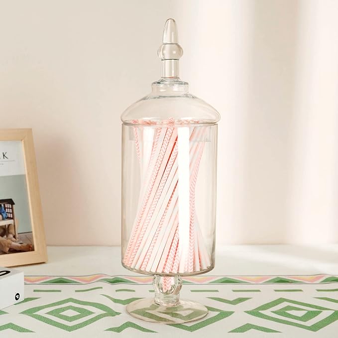 Glass Apothecary Jars, Decorative Wedding Candy Organizer Canisters - Image 6