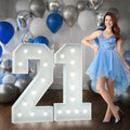 Marquee Numbers 4 Feet Tall Big Light Up Numbers 21st Birthday Decorations by Letsmakeitimpressive