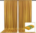 2 Panels Gold Backdrop Curtain, 10 x 10 Feet Background Curtains by Zankubom