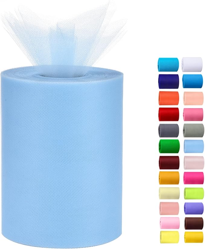 Tulle Rolls 6” by 100 Yards Tulle Roll Spool Fabric by Miegecha