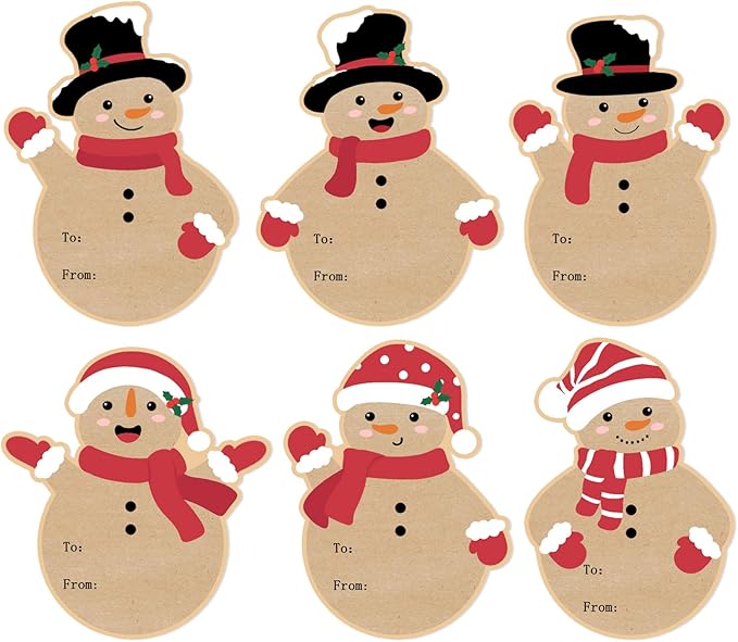 Christmas Gift Tags Stickers, Self-Adhesive Christmas Name Tags by COCHIE