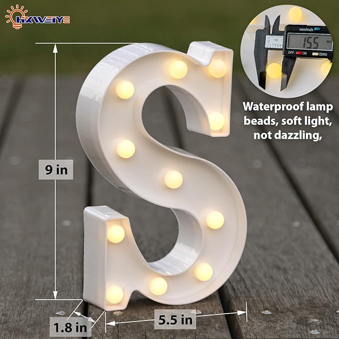 HXWEIYE Light Up Letters LED Marquee Letters Light Sign 26 Alphabet and 10 - Image 3