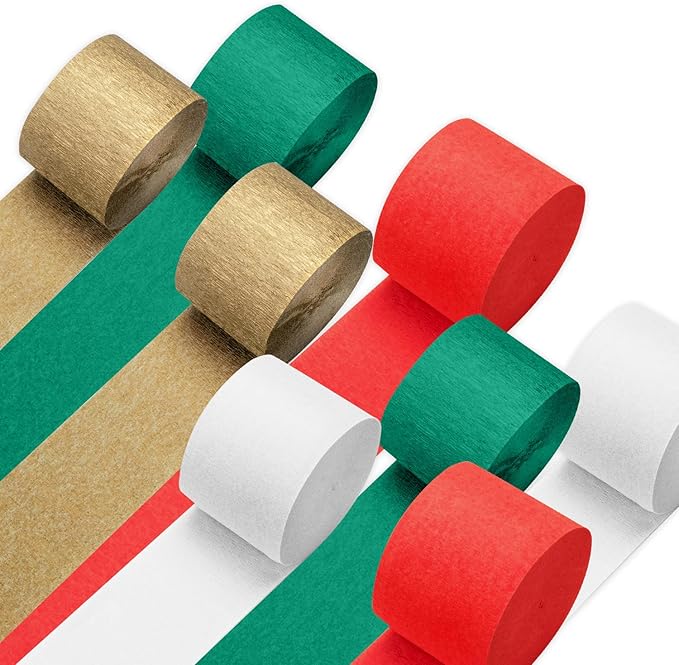 Crepe Paper Streamers 8 Rolls 656ft, Pack of Green, Streamers Party Decorations by welcomePIGETALE