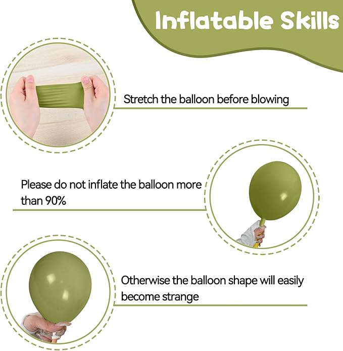 Retro Sage Green and Pink Balloons, 12 inch Metallic Gold Olive Green Pink - Image 3