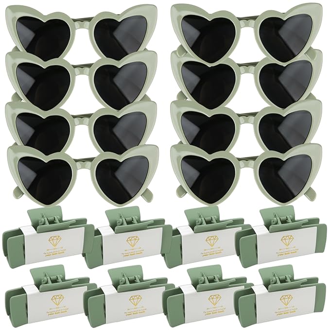 16pcs Bridesmaid Proposal Gifts 4.1inch square Matte Bachelorette Claw Clips by Ciulaiy