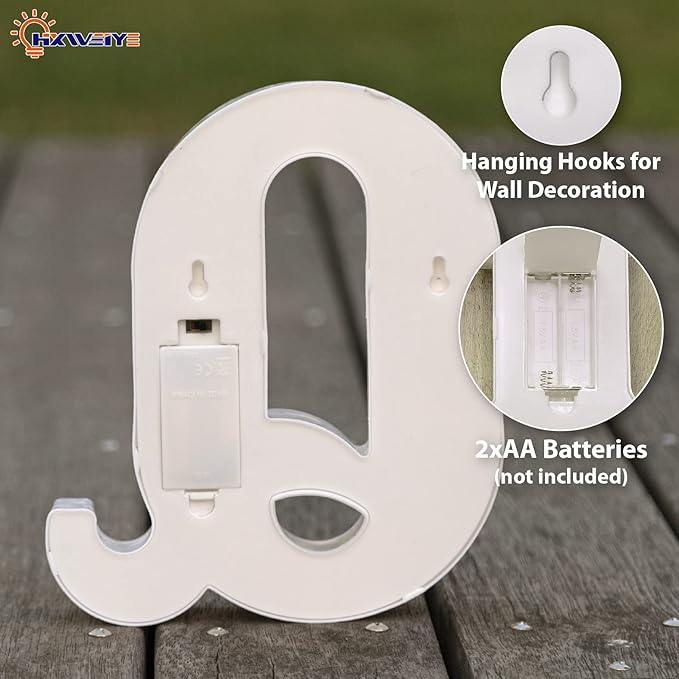 LED Marquee Letters Lights Sign-Q, HXWEIYE Led Letters Lights 26 Alphabet - Image 3