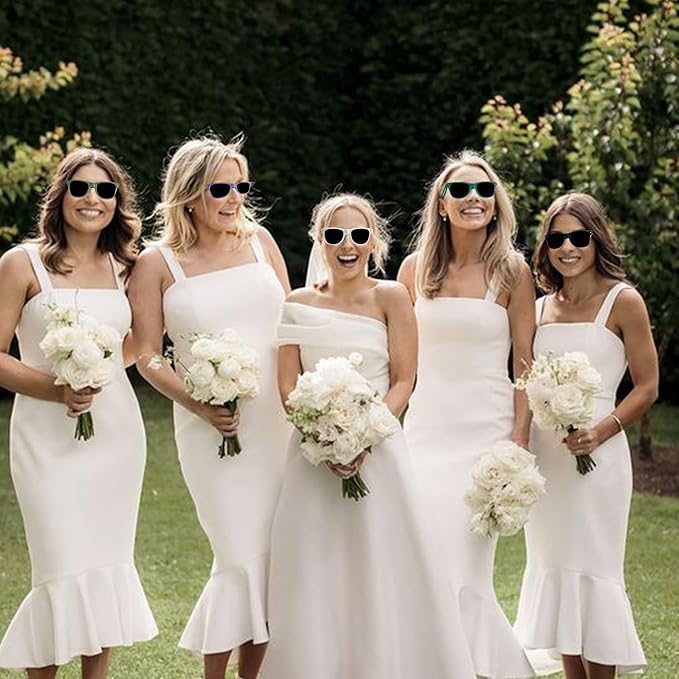 LADY&HOME 10 Pack Bachelorette Sunglasses, Bride Bridesmaid Sunglasses - Image 6