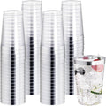 I00000 50 Pack 12 oz Silver Rimmed Disposable Cups, Heavy Duty Plastic Tumblers by I00000