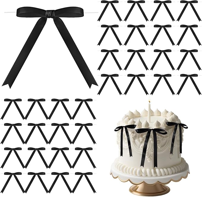 Riceshoot 50 Pcs Twist Tie Bows by Zuqqaaoor