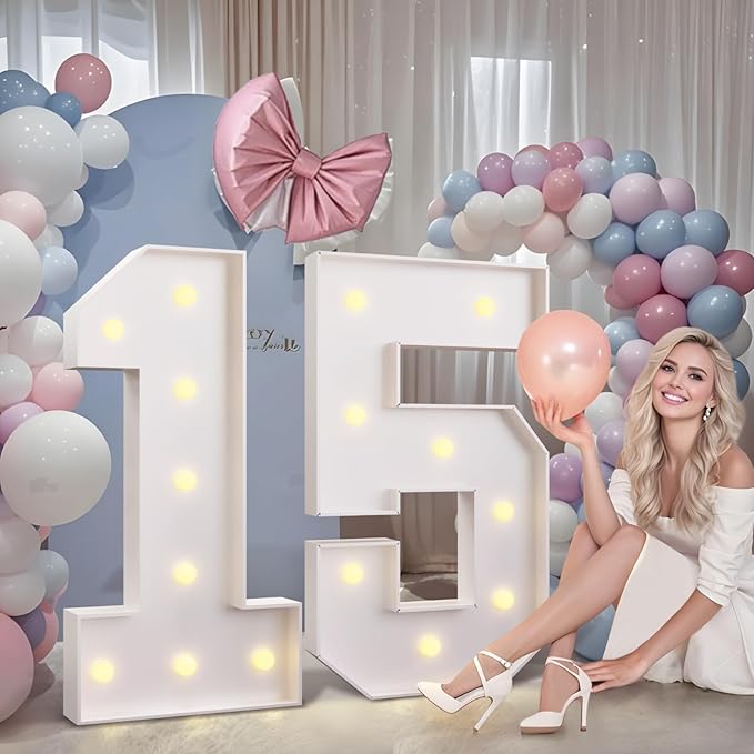 imprsv 3FT Marquee Numbers 30, Light Up Numbers - Image 6