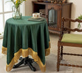 F-CHU Small Square Tablecloth 36 x 36 Inch Velvet Table Cloth Solid Green Small by F-CHU