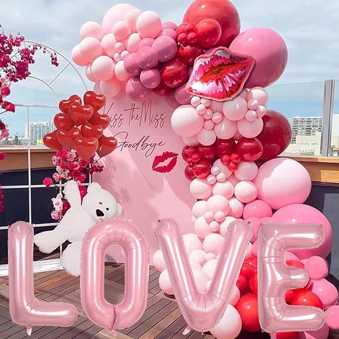 Pastel Pink I Letter Balloon, Large Self Inflating - Image 8