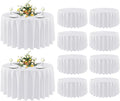 sancua 10 Pack Round Tablecloth White 90 Inch by sancua