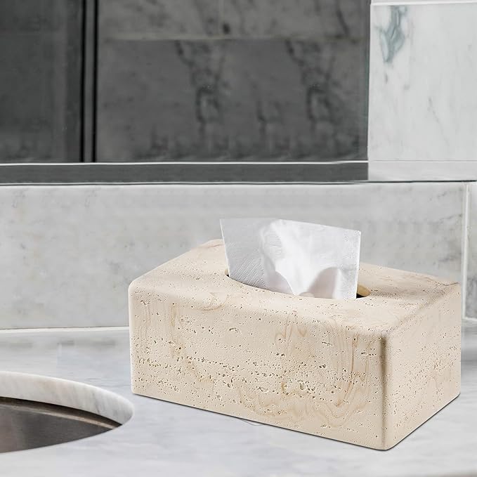 Natural Travertine Textures Tissue Box Cover Rectangular - Image 5