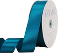 Turquoise Satin Ribbon 1-1/2 inch X Continuous 100 Yards, Single Face Polyester by Kryvusribbon