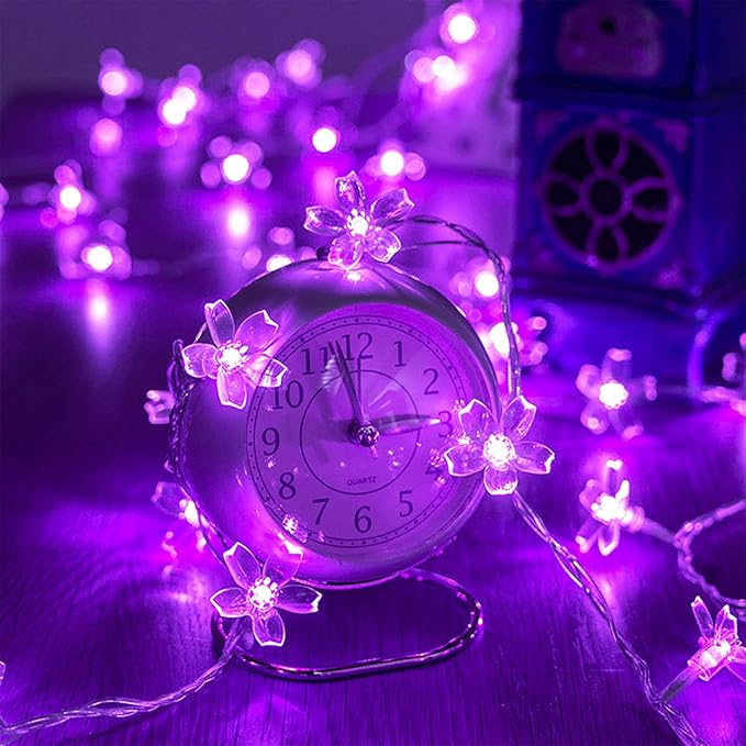 Cute Flower String Lights, USB & Battery Lighted Decorative Fairy Cherry - Image 2