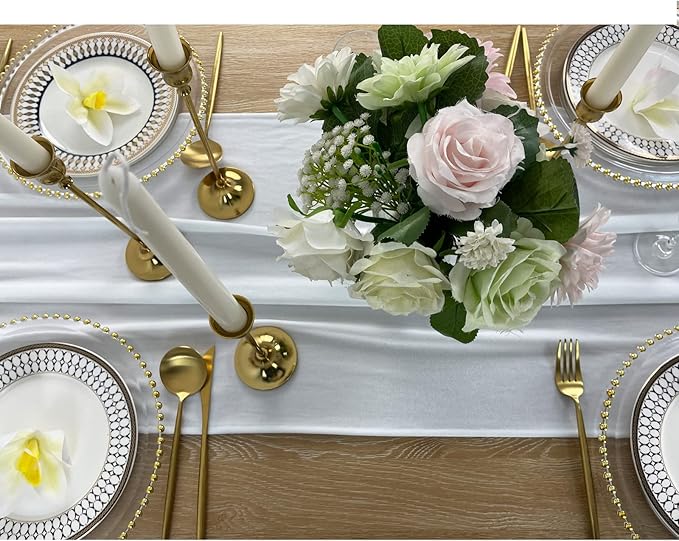 Luxurious Velvet Table Runner, 10ft Wedding Reception Decorations, 20x120inch - Image 2