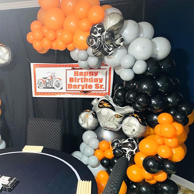 Orange and Black Halloween Balloons Set - Image 5