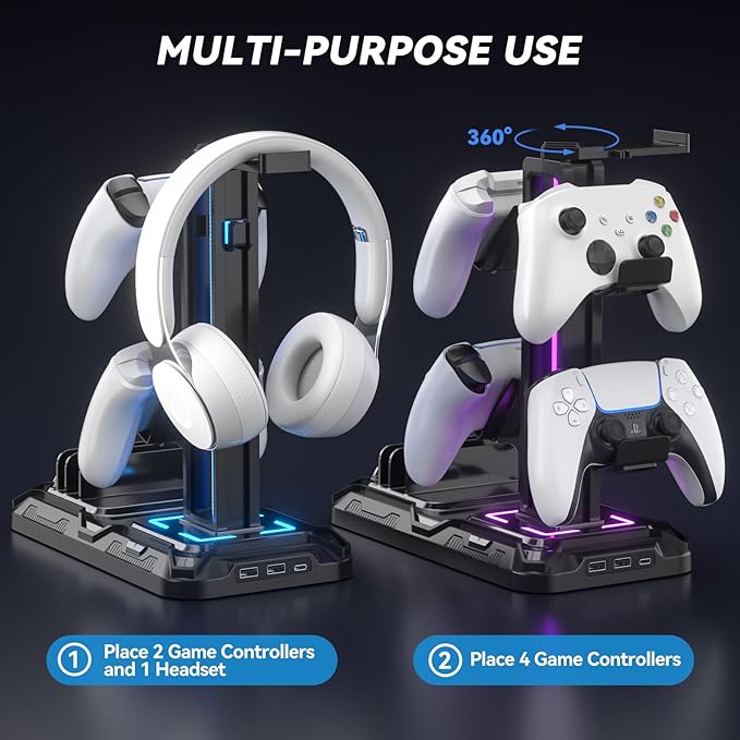 KDD Headset Stand with Charging Station - Image 7