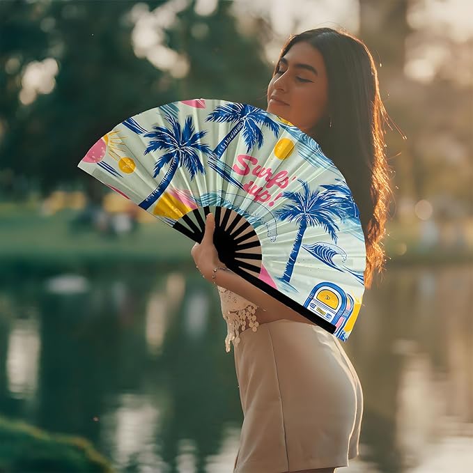 Large Folding Rave Fan Boots On The Ground Hand Fan Clacking Fans - Image 5