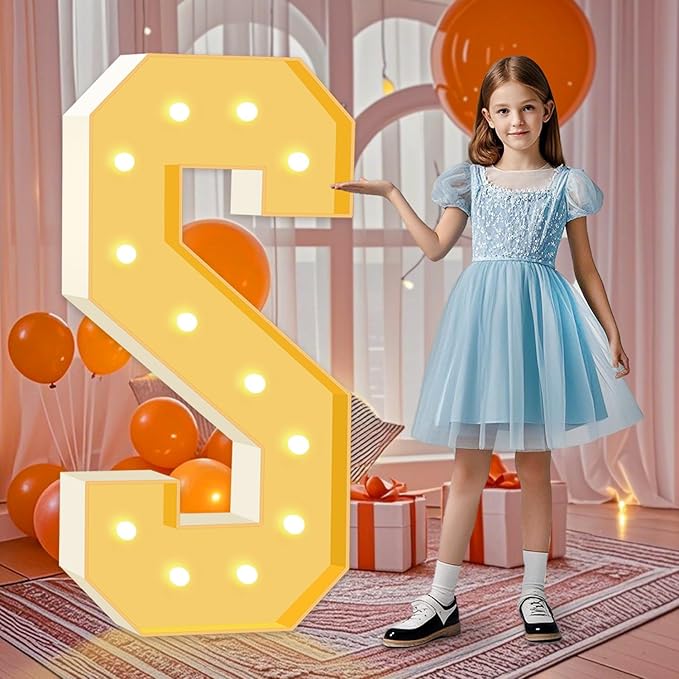 Marquee Light Up Letter S, Light Up Letters Art Craft Kit by HITINO