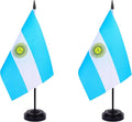 Argentina Desk Flag 12" Solid Pole Deluxe Set Argentinian Flags Banner Mini by Unknown