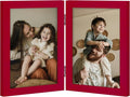 decorUhome Double 5x7 Picture Frame Vertical, Engineered Wood Bifold Photo Frame by decorUhome