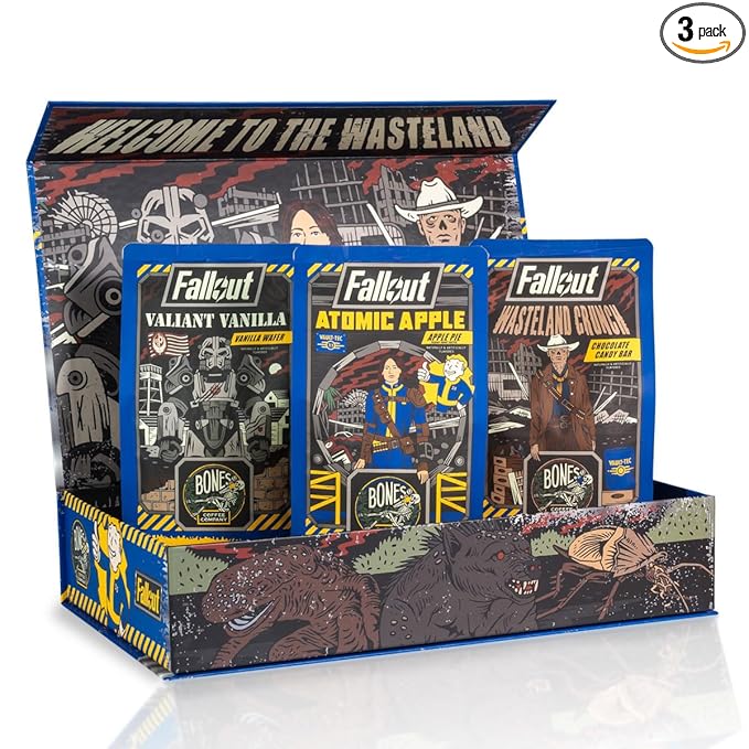 Bones Coffee Company Fallout Collector's Box Flavored Coffee, Low Acid Medium by BonesCoffeeCompany