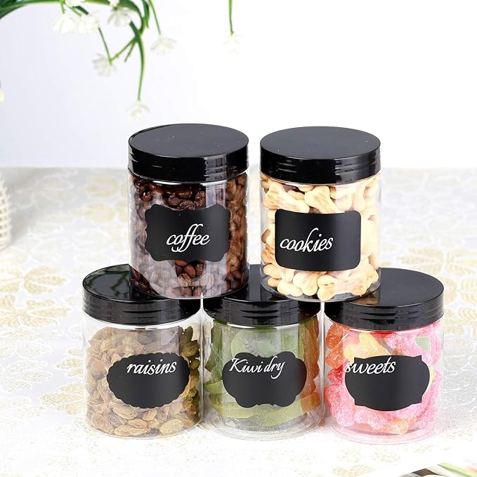 8 OZ Plastic Jars with Lids, 24 Pack Clear Plastic Slime Containers - Image 7