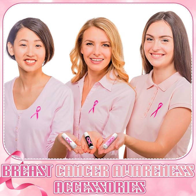30 Pack Breast Cancer Awareness Accessories Gifts Bulk Lip Balms Favors Pink - Image 5