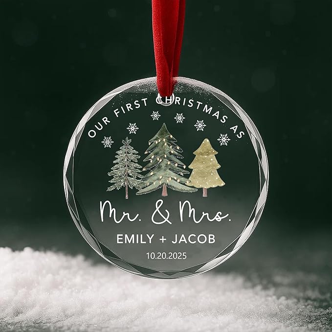Personalized Glass Ornament 2025 - Image 2