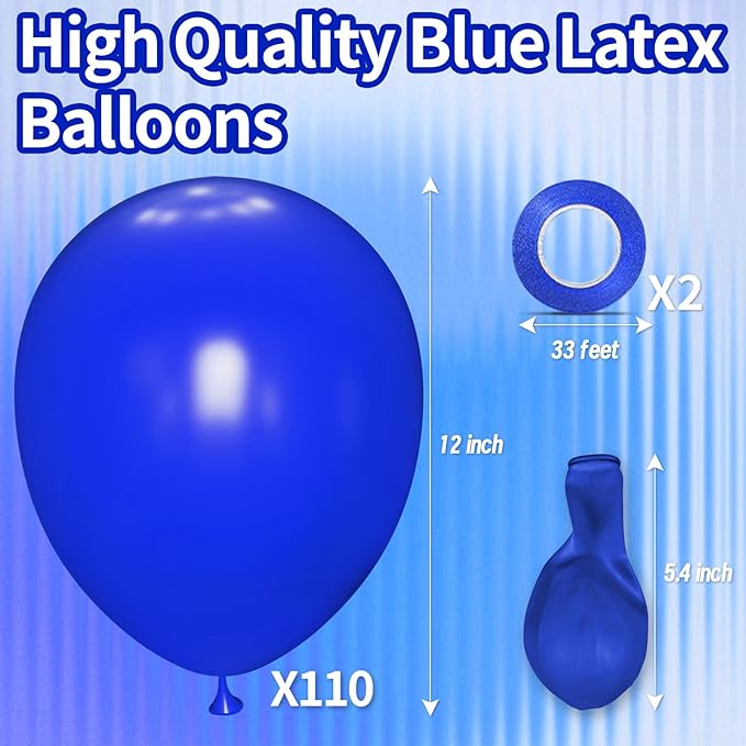 KAWKALSH Dark Blue Balloon 12 Inch - Image 2