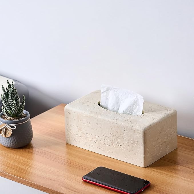 Natural Travertine Textures Tissue Box Cover Rectangular - Image 7