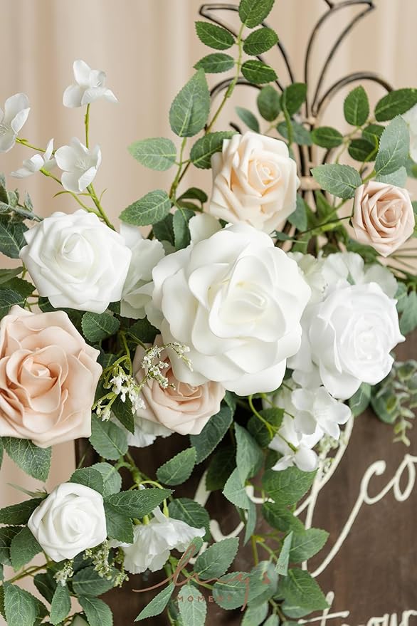 Ling's Moment 2pcs Wedding Flowers Garland Artificial Floral Swag Arch - Image 3