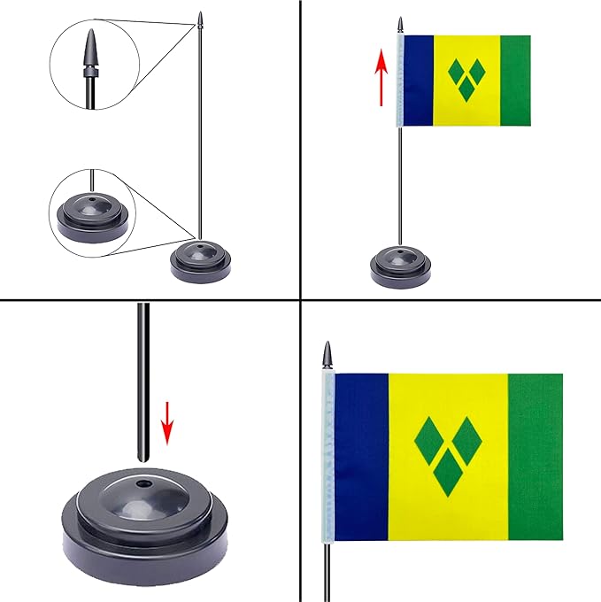 WXTWK 2 Pack Saint Vincent and the Grenadines Flag Saint Vincent and the - Image 3