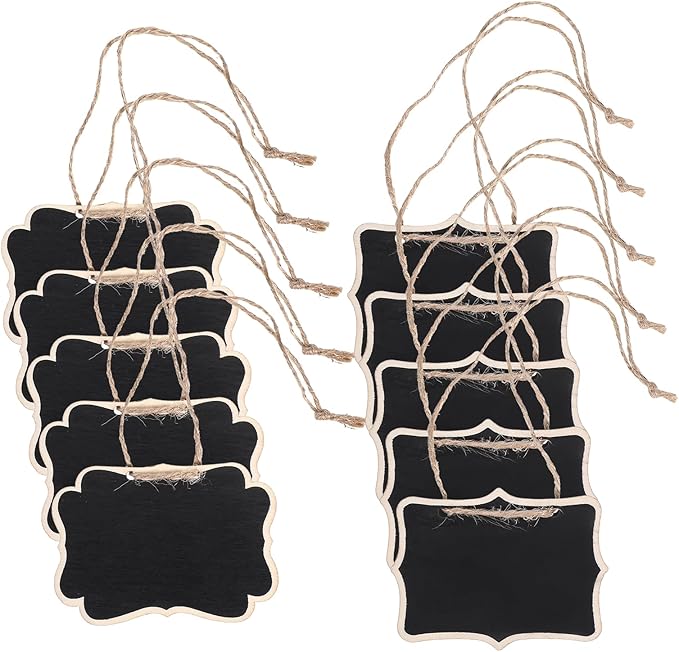 10PCS Mini Chalkboard Signs, 2 Styles Hanging Chalkboard Signs by Unknown