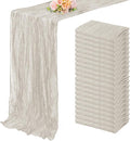 20 Pack Rose Brown Cheesecloth Table Runner 10FT Rustic Gauze Fabric Cheese by FoliafeelHome